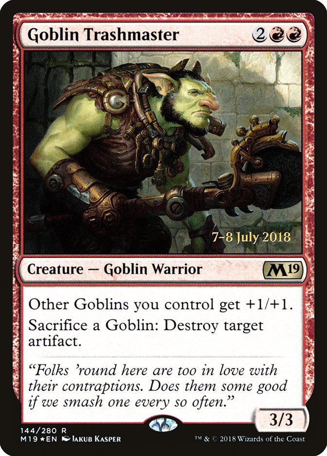 Goblin Trashmaster [Core Set 2019 Prerelease Promos] | Game Master's Emporium (The New GME)