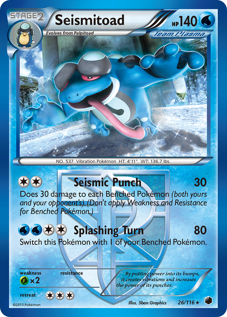 Seismitoad (26/116) [Black & White: Plasma Freeze] | Game Master's Emporium (The New GME)