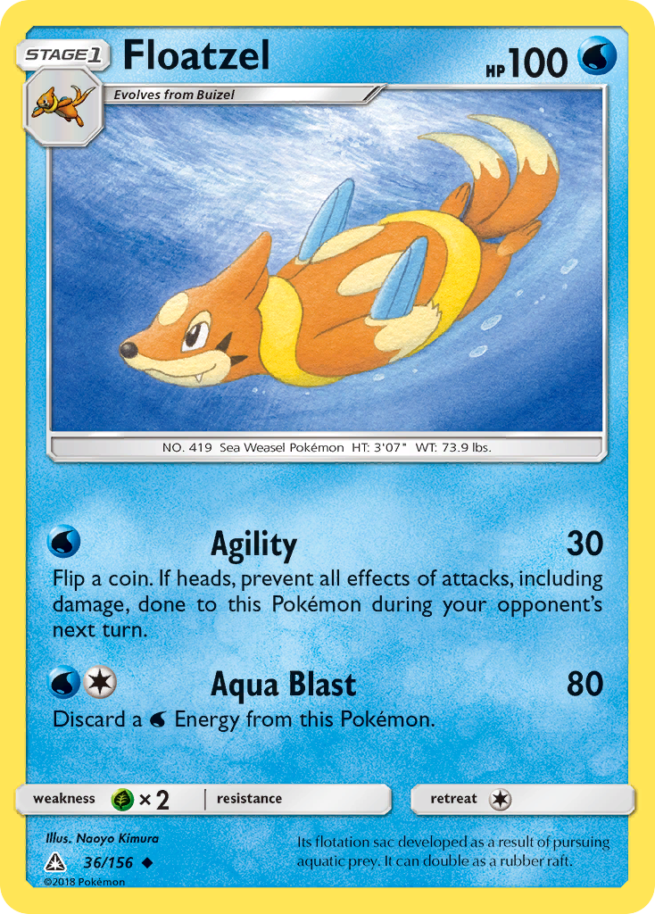 Floatzel (36/156) [Sun & Moon: Ultra Prism] | Game Master's Emporium (The New GME)