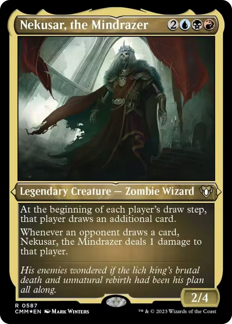 Nekusar, the Mindrazer (Foil Etched) [Commander Masters] | Game Master's Emporium (The New GME)