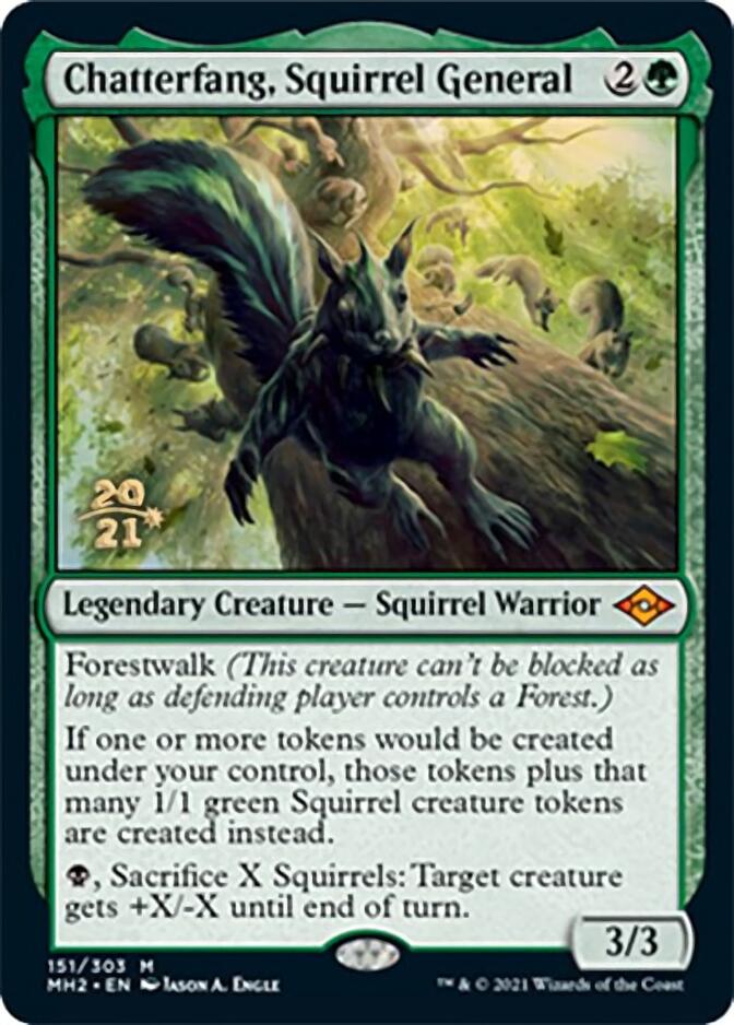 Chatterfang, Squirrel General [Modern Horizons 2 Prerelease Promos] | Game Master's Emporium (The New GME)