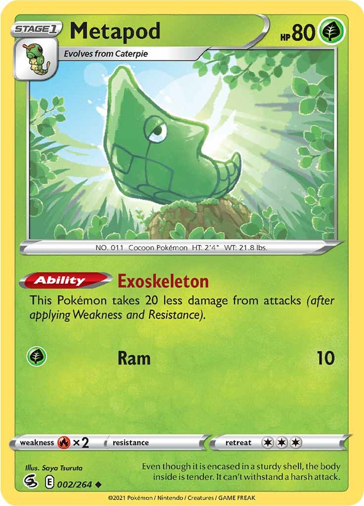 Metapod (002/264) [Sword & Shield: Fusion Strike] | Game Master's Emporium (The New GME)