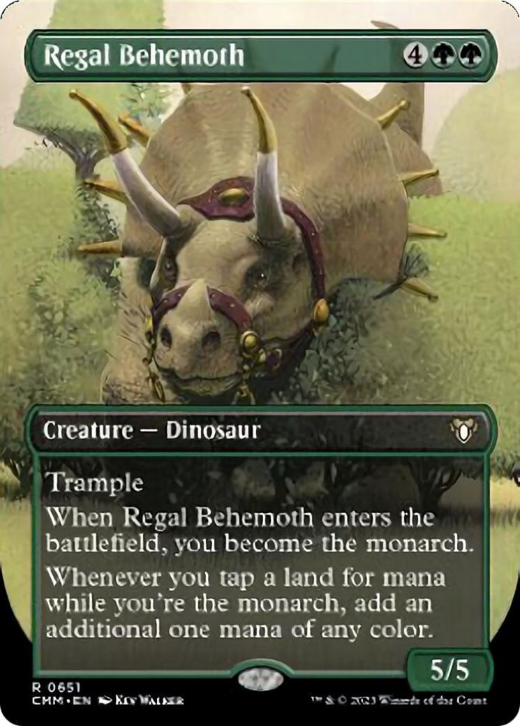 Regal Behemoth (Borderless Alternate Art) [Commander Masters] | Game Master's Emporium (The New GME)