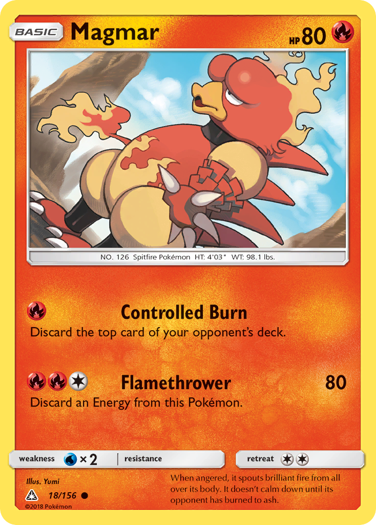 Magmar (18/156) [Sun & Moon: Ultra Prism] | Game Master's Emporium (The New GME)