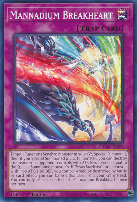 Mannadium Breakheart [CYAC-EN072] Common | Game Master's Emporium (The New GME)