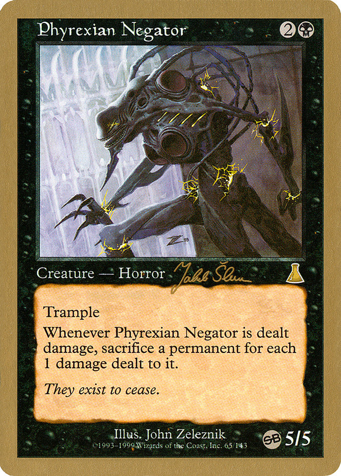 Phyrexian Negator (Jakub Slemr) (SB) [World Championship Decks 1999] | Game Master's Emporium (The New GME)