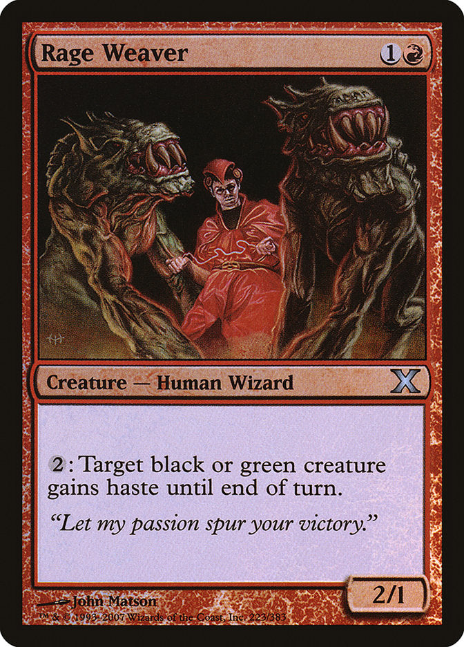 Rage Weaver (Premium Foil) [Tenth Edition] | Game Master's Emporium (The New GME)