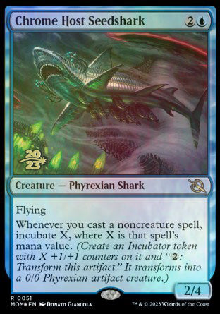 Chrome Host Seedshark [March of the Machine Prerelease Promos] | Game Master's Emporium (The New GME)