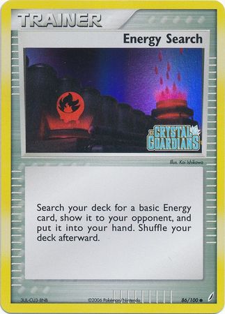 Energy Search (86/100) (Stamped) [EX: Crystal Guardians] | Game Master's Emporium (The New GME)