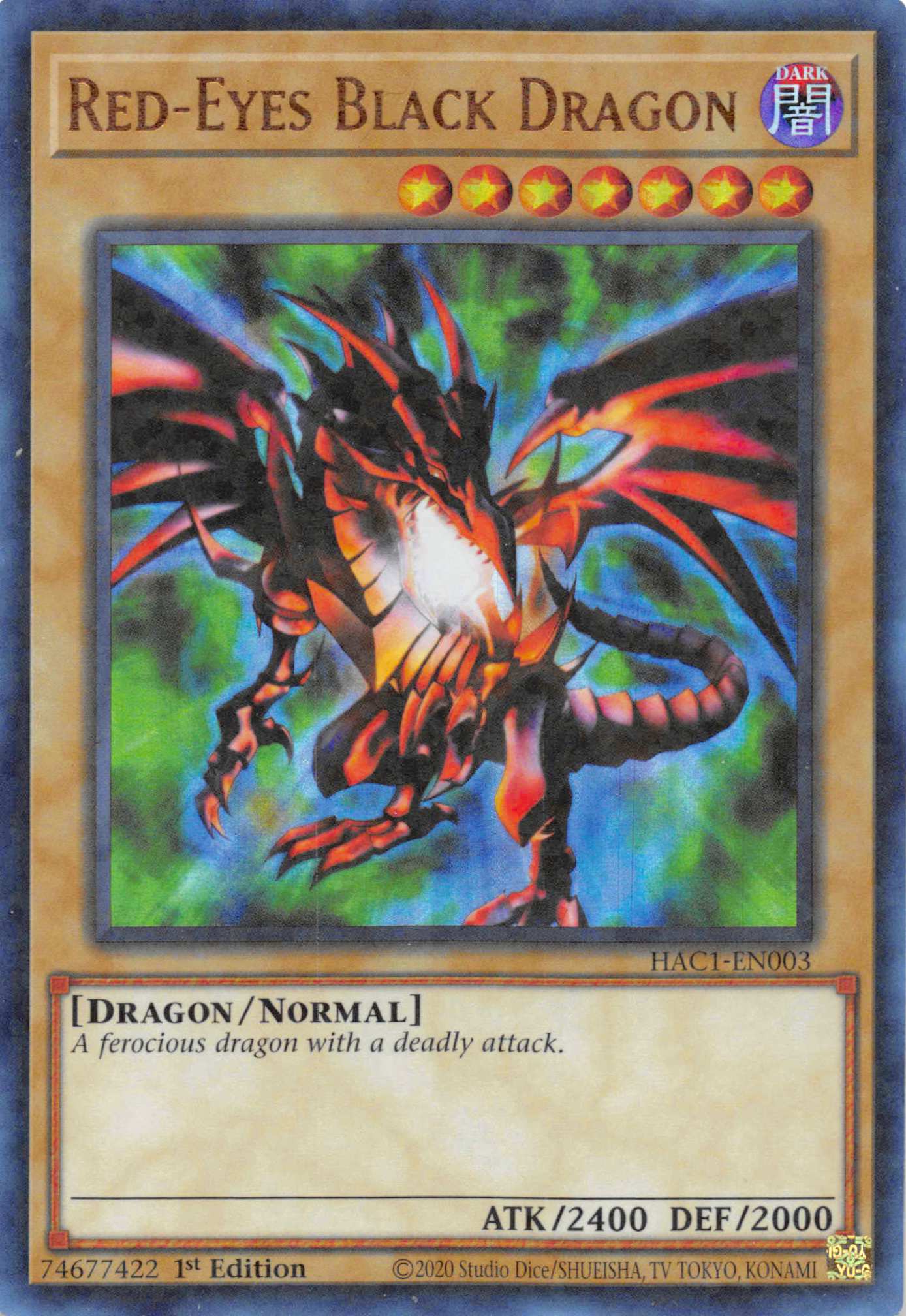 Red-Eyes Black Dragon (Duel Terminal) [HAC1-EN003] Parallel Rare | Game Master's Emporium (The New GME)