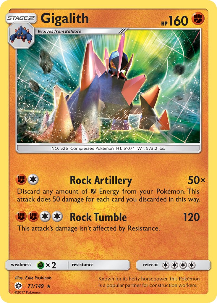 Gigalith (71/149) (Cosmos Holo) (Blister Exclusive) [Sun & Moon: Base Set] | Game Master's Emporium (The New GME)