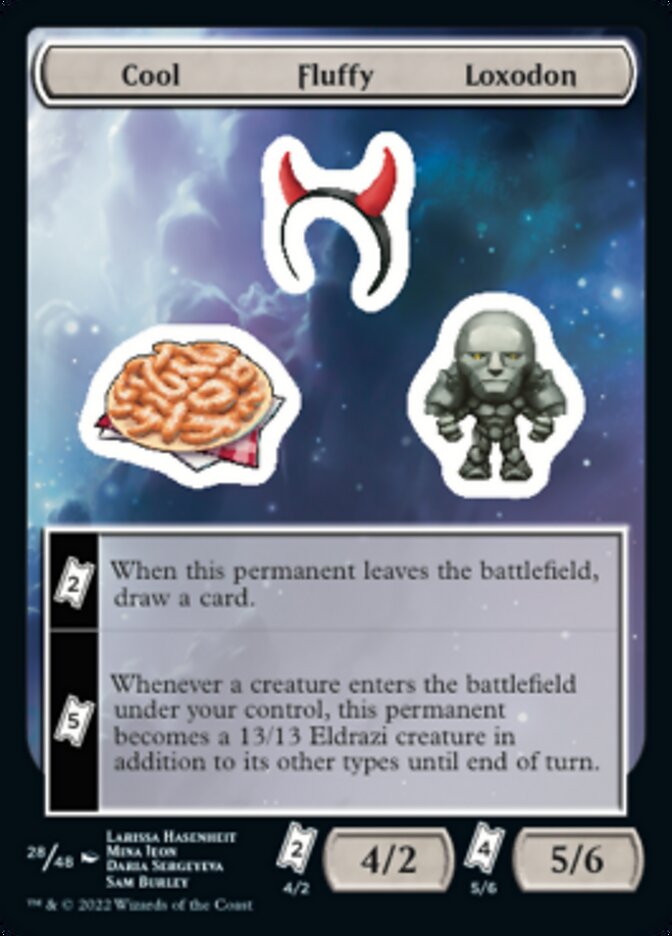 Cool Fluffy Loxodon [Unfinity Stickers] | Game Master's Emporium (The New GME)