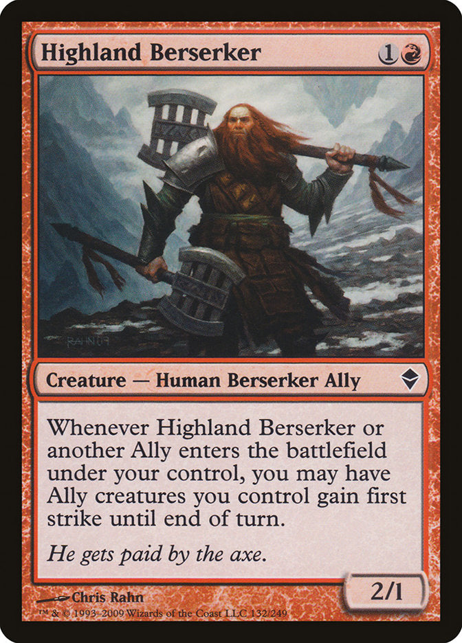 Highland Berserker [Zendikar] | Game Master's Emporium (The New GME)