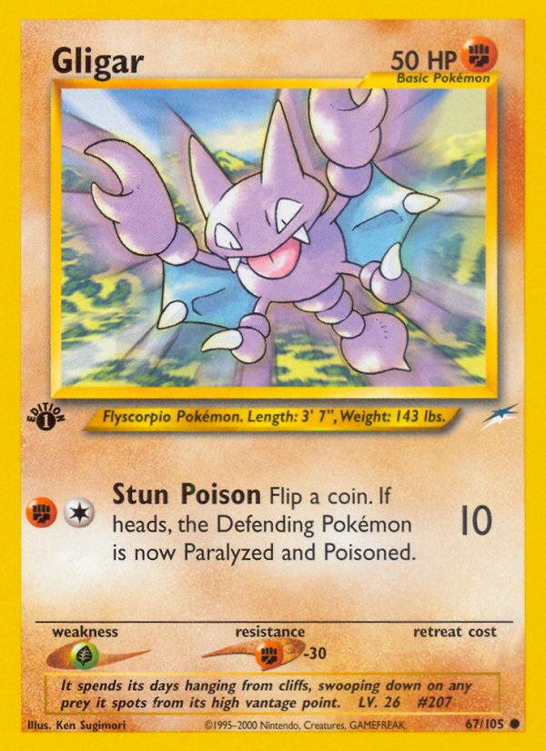 Gligar (67/105) [Neo Destiny 1st Edition] | Game Master's Emporium (The New GME)