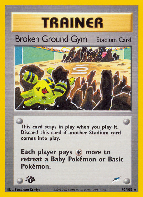 Broken Ground Gym (92/105) [Neo Destiny 1st Edition] | Game Master's Emporium (The New GME)