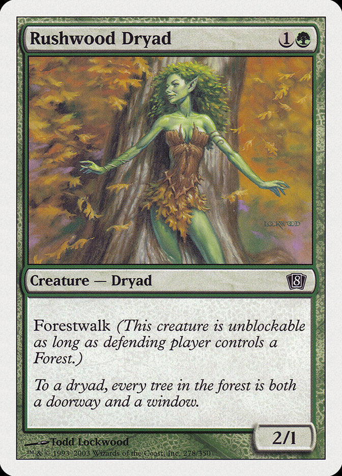 Rushwood Dryad [Eighth Edition] | Game Master's Emporium (The New GME)