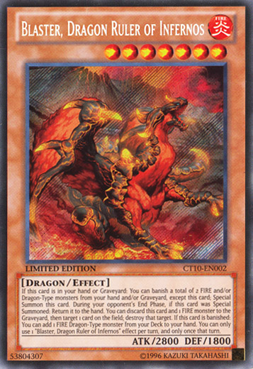 Blaster, Dragon Ruler of Infernos [CT10-EN002] Secret Rare | Game Master's Emporium (The New GME)