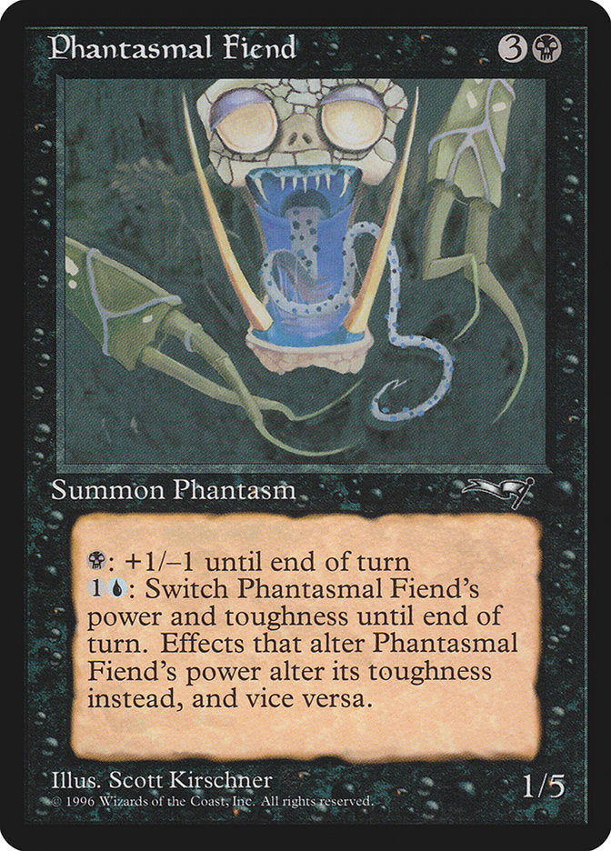 Phantasmal Fiend (Dark Green Background) [Alliances] | Game Master's Emporium (The New GME)