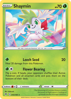 Shaymin (015/185) [Sword & Shield: Vivid Voltage] | Game Master's Emporium (The New GME)