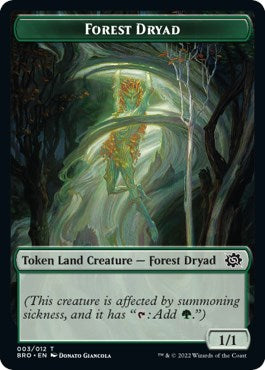 Powerstone // Forest Dryad Double-Sided Token [The Brothers' War Tokens] | Game Master's Emporium (The New GME)