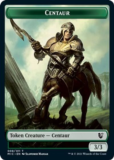 Centaur // Wolf Double-Sided Token [Innistrad: Midnight Hunt Commander Tokens] | Game Master's Emporium (The New GME)