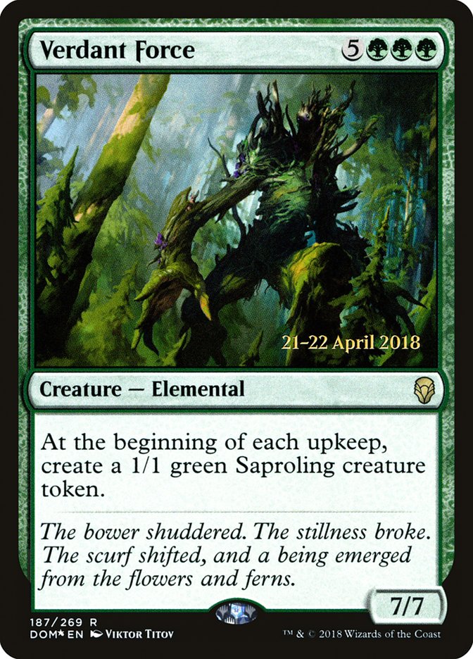 Verdant Force [Dominaria Prerelease Promos] | Game Master's Emporium (The New GME)