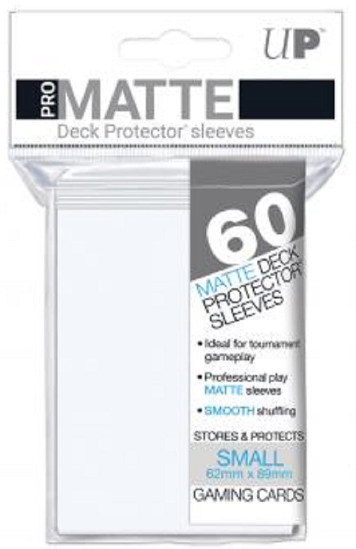 Deck Protector Pro White Matte Card Sleeves 60 Small Size | Game Master's Emporium (The New GME)