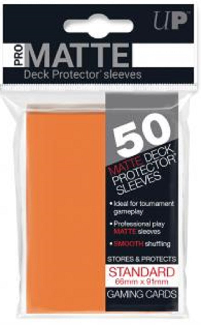 Deck Protector Pro Orange Matte Card Sleeves 50 Standard Size | Game Master's Emporium (The New GME)