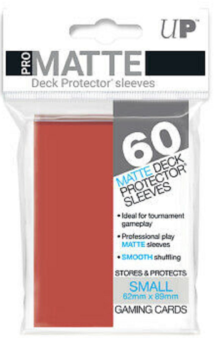 Deck Protector Pro Red Matte Card Sleeves 60 Small Size | Game Master's Emporium (The New GME)