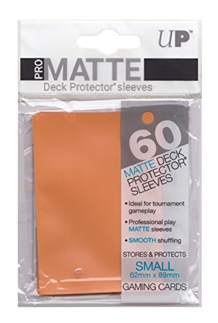 Deck Protector Pro Orange Matte Card Sleeves 60 Small Size | Game Master's Emporium (The New GME)