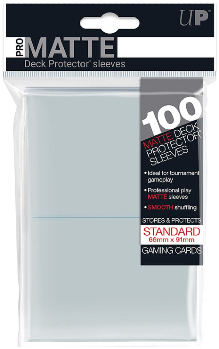 Deck Protector MATTE Clear Card Sleeves 100 Standard Size | Game Master's Emporium (The New GME)