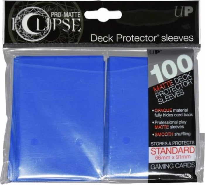 Eclipse Deck Protector Blue Matte Card Sleeves 100 Standard Size | Game Master's Emporium (The New GME)