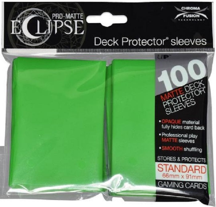 Eclipse Deck Protector Lime Green Matte Card Sleeves 100 Standard Size | Game Master's Emporium (The New GME)