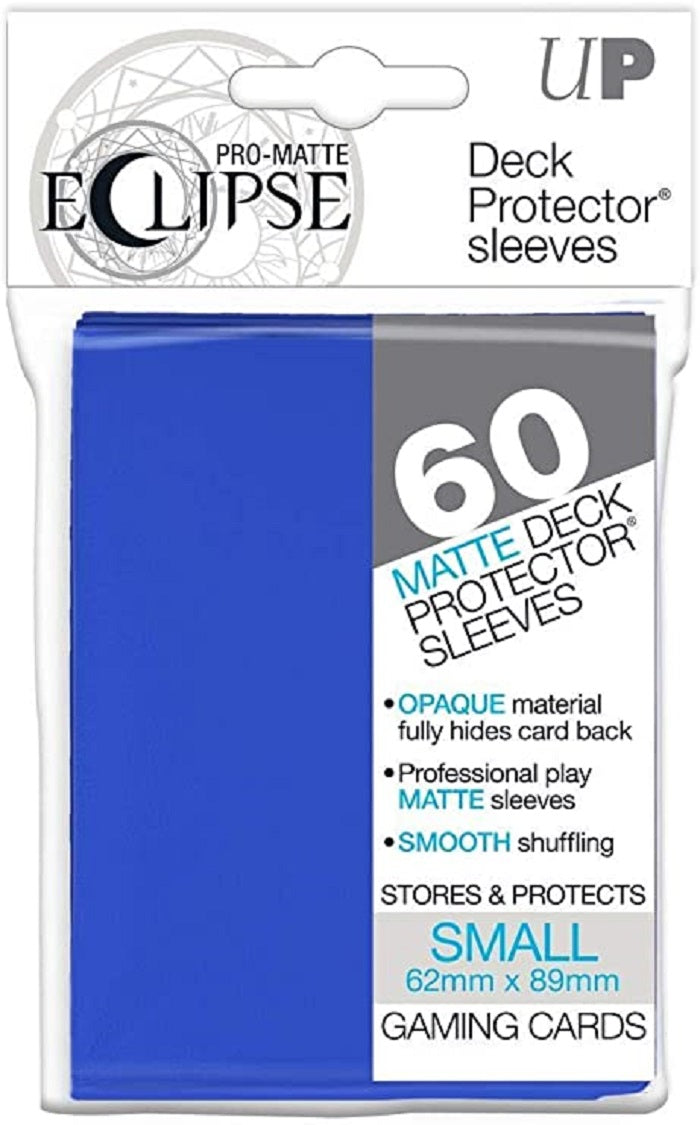 Eclipse Deck Protector Blue Matte Card Sleeves 60 Small Size | Game Master's Emporium (The New GME)