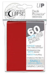 Eclipse Deck Protector Red Matte Card Sleeves 60 Small Size | Game Master's Emporium (The New GME)