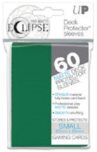 Eclipse Deck Protector Green Matte Card Sleeves 60 Small Size | Game Master's Emporium (The New GME)