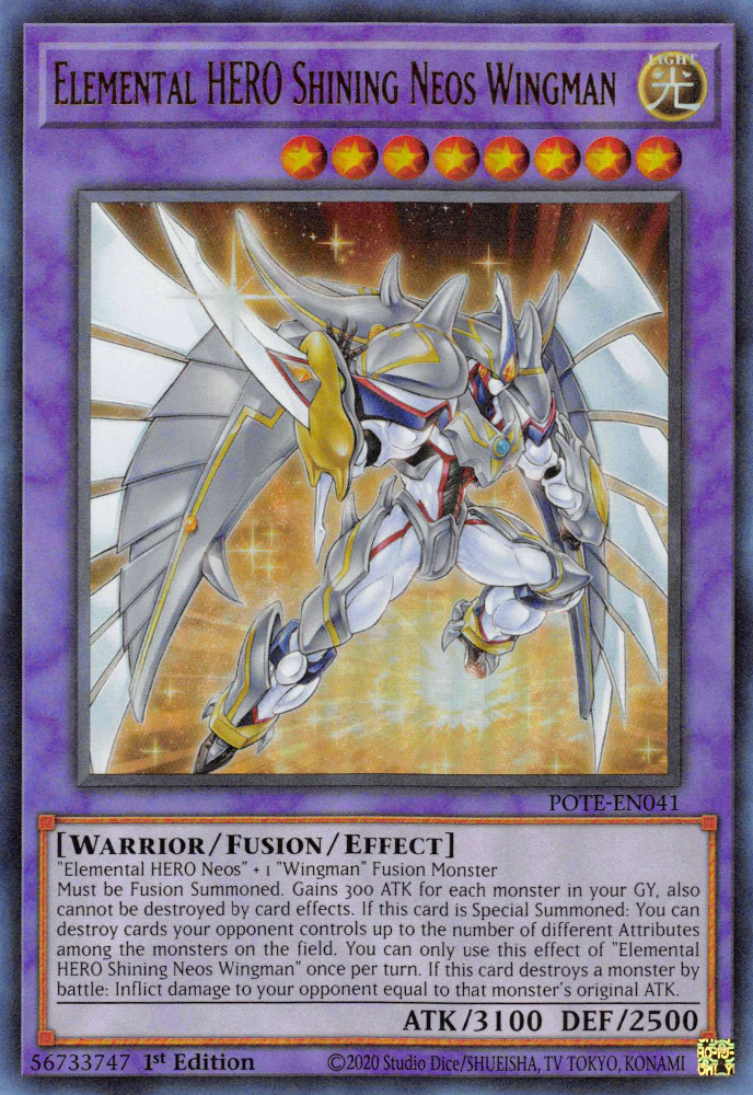 Elemental HERO Shining Neos Wingman [POTE-EN041] Ultra Rare | Game Master's Emporium (The New GME)