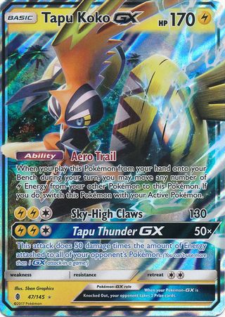 Tapu Koko GX (47/145) (Jumbo Card) [Sun & Moon: Guardians Rising] | Game Master's Emporium (The New GME)