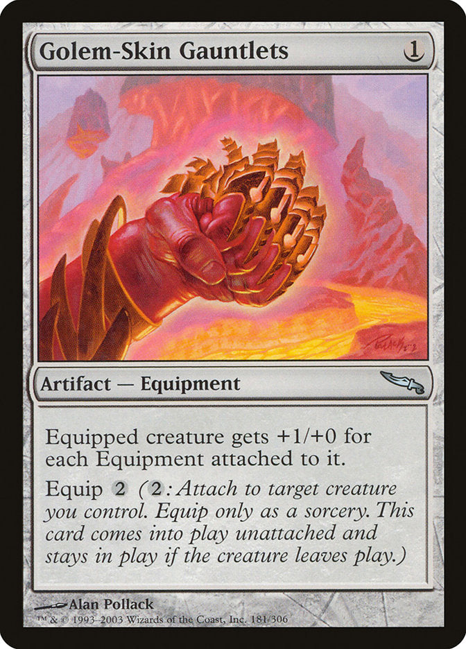 Golem-Skin Gauntlets [Mirrodin] | Game Master's Emporium (The New GME)