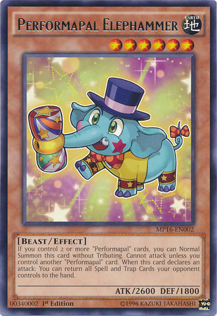 Performapal Elephammer [MP16-EN002] Rare | Game Master's Emporium (The New GME)