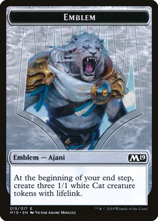 Ajani, Adversary of Tyrants Emblem [Core Set 2019 Tokens] | Game Master's Emporium (The New GME)