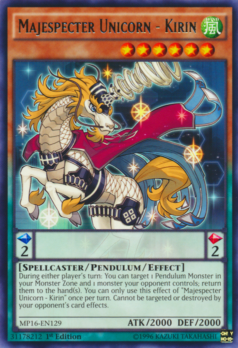 Majespecter Unicorn - Kirin [MP16-EN129] Rare | Game Master's Emporium (The New GME)