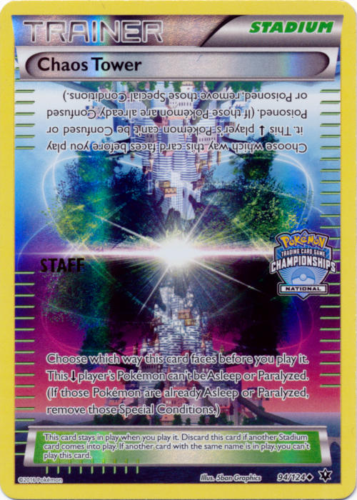 Chaos Tower (94/124) (National Championship Promo Staff) [XY: Fates Collide] | Game Master's Emporium (The New GME)