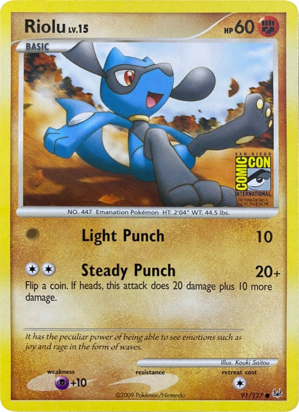 Riolu (91/127) (SDCC 2009) [Platinum: Base Set] | Game Master's Emporium (The New GME)