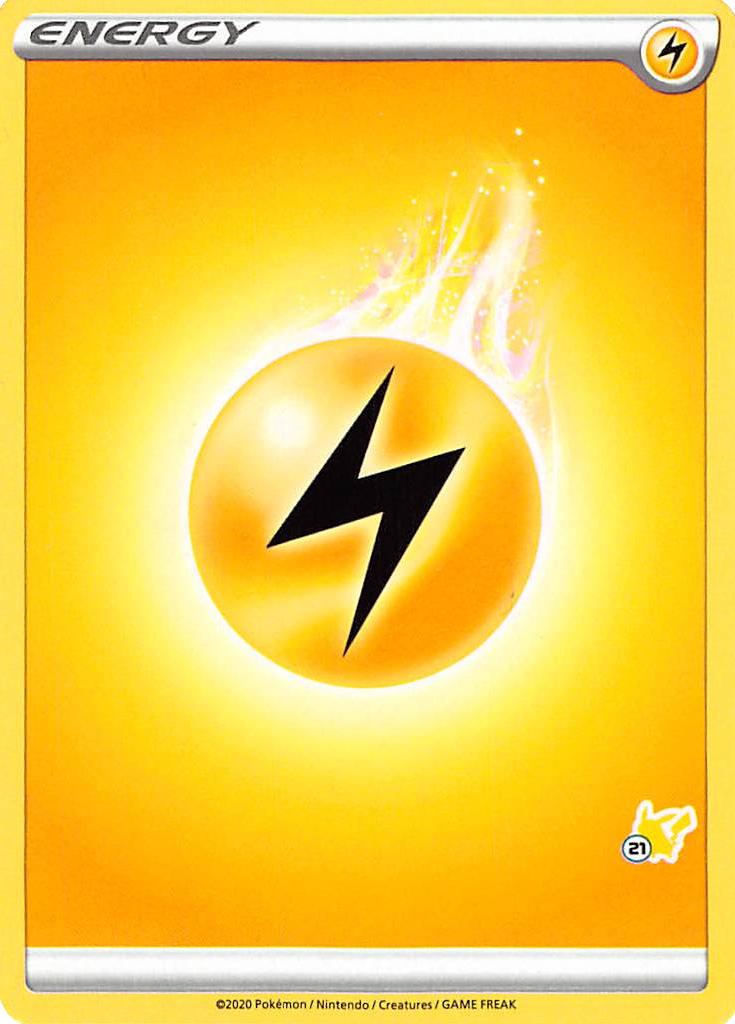 Lightning Energy (Pikachu Stamp #21) [Battle Academy 2022] | Game Master's Emporium (The New GME)