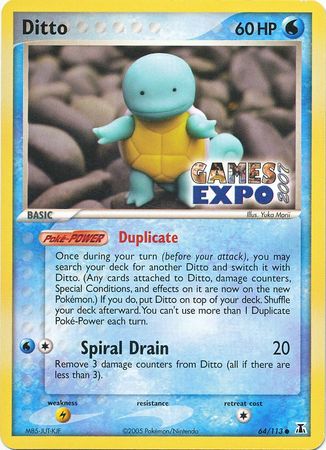 Ditto (64/113) (Games Expo Exclusive) [EX: Delta Species] | Game Master's Emporium (The New GME)