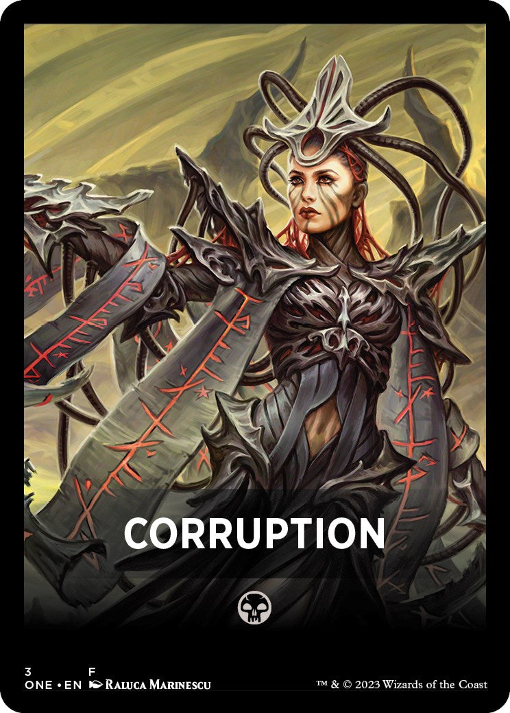 Corruption Theme Card [Phyrexia: All Will Be One Tokens] | Game Master's Emporium (The New GME)