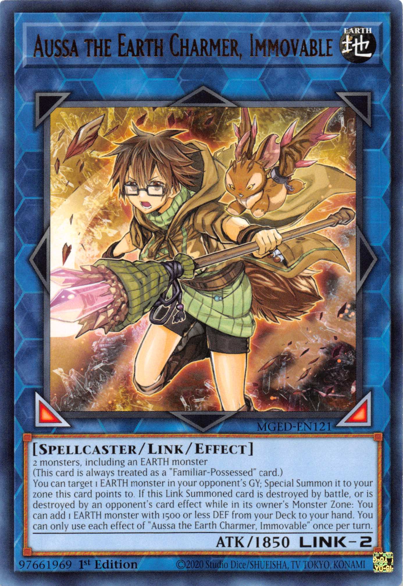 Aussa the Earth Charmer, Immovable [MGED-EN121] Rare | Game Master's Emporium (The New GME)