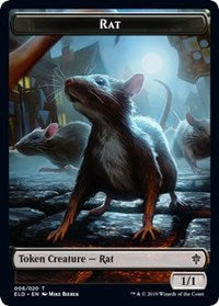 Rat // Food (15) Double-Sided Token [Throne of Eldraine Tokens] | Game Master's Emporium (The New GME)