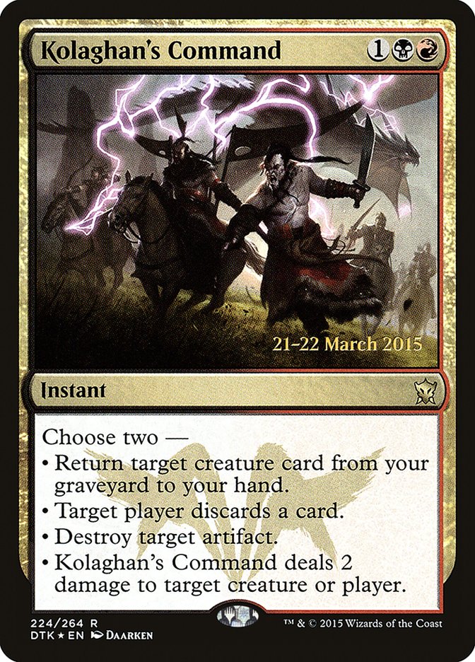 Kolaghan's Command [Dragons of Tarkir Prerelease Promos] | Game Master's Emporium (The New GME)